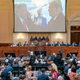 A image of former President Donald Trump talking to his chief of staff Mark Meadows is seen as Cassidy Hutchinson, former aide to Trump White House chief of staff Mark Meadows, testifies as the House select committee investigating the Jan. 6 attack on the U.S. Capitol holds a hearing at the Capitol in Washington, June 28, 2022.